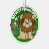 メリークリスマスのライオン セラミックオーナメント (右)