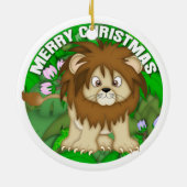 メリークリスマスのライオン セラミックオーナメント (裏面)