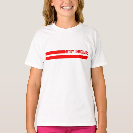 メリークリスマスのライン Tシャツ (正面)