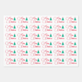 メリークリスマスのラッピング紙フラットシートセット3 ラッピングペーパーシート (正面)