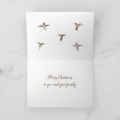 メリークリスマスのラフスとアレンのハミングバード カード (内部)