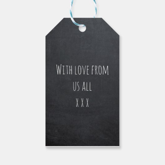 メリークリスマスのラベルチャックボードの休日 ギフトタグ (裏面)