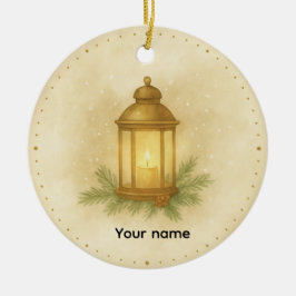 メリークリスマスのランタン 冬の壁掛け時計 – MerryMist あたたかな光 セラミックオーナメント