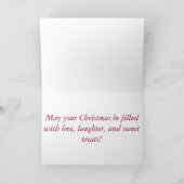 メリークリスマスのリスのAppleの挨拶状 シーズンカード (内部)