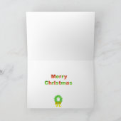メリークリスマスのリースカード シーズンカード (内部)