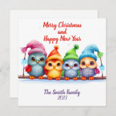 メリークリスマスのレインボーカラフルフル シーズンカード (正面/裏面)