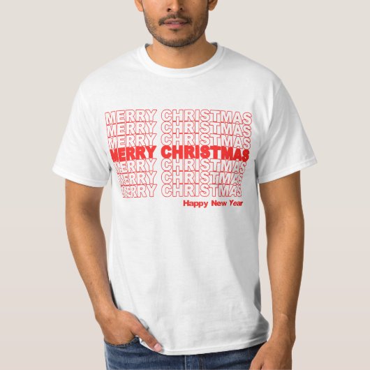 メリークリスマスのレトロの休日 Tシャツ (正面)