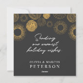 メリークリスマスのレトロの金ゴールドの破烈の写真の挨拶 シーズンカード (裏面)