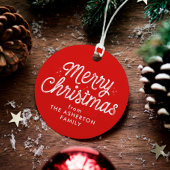 メリークリスマスのレトロスクリプト赤い休日 フェイバータグ