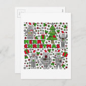 メリークリスマスのロボット シーズンポストカード (正面/裏面)