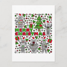 メリークリスマスのロボット シーズンポストカード