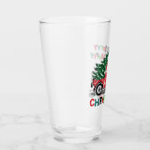 メリークリスマスのヴィンテージの赤のトラック タンブラーグラス (右)