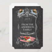 メリークリスマスのヴィンテージの黒板 シーズンカード (正面/裏面)