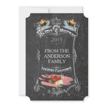 メリークリスマスのヴィンテージの黒板