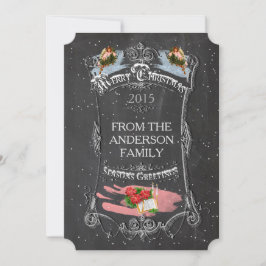 メリークリスマスのヴィンテージの黒板 シーズンカード