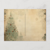 メリークリスマスのヴィンテージ素朴写真 シーズンポストカード (裏面)