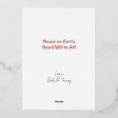 メリークリスマスの世界言語 箔シーズンカード (裏面)