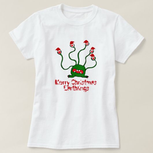 メリークリスマスの人類 Tシャツ (デザイン正面)