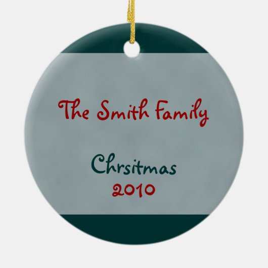 メリークリスマスの人魚のオーナメント セラミックオーナメント (裏面)