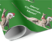 メリークリスマスの仲間のカンガルーサンタ ラッピングペーパー (ロールコーナー)