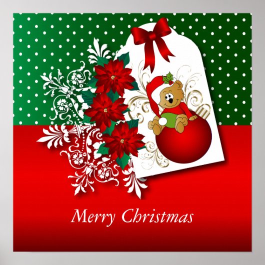 メリークリスマスの休日くま ポスター (正面)