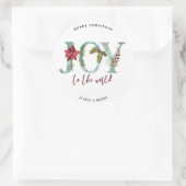 メリークリスマスの休日のステッカーのギフト喜び ラウンドシール (バッグ)