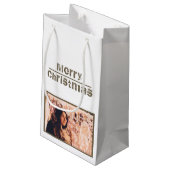 メリークリスマスの休日の写真 スモールペーパーバッグ (裏面アングル)