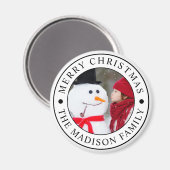 メリークリスマスの休日の写真 マグネット (正面/裏面)