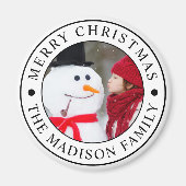 メリークリスマスの休日の写真 マグネット (正面)