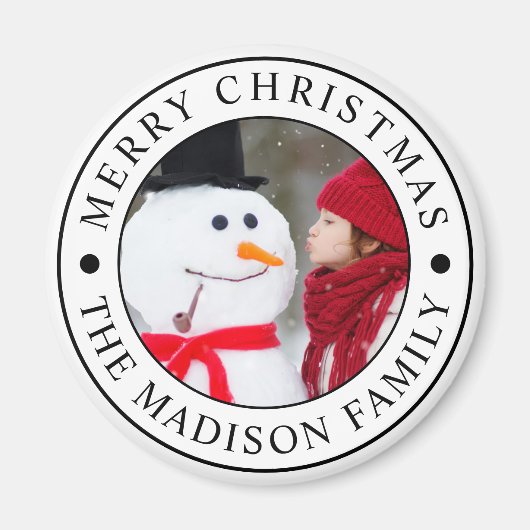 メリークリスマスの休日の写真 マグネット (正面)