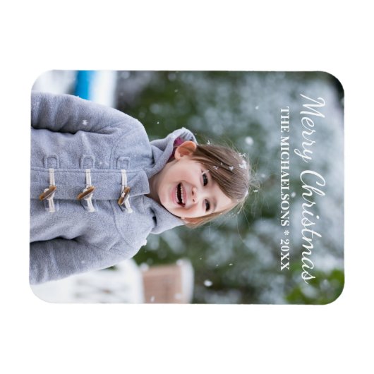 メリークリスマスの休日の写真 マグネット (横)