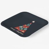 メリークリスマスの休日の季節のアートクリスマスツリー ペーパープレート (傾斜あり)