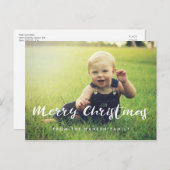 メリークリスマスの休日の家族の写真 ポストカード (正面/裏面)