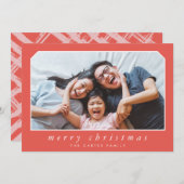 メリークリスマスの休日シンプルの斜体の赤 シーズンカード (正面/裏面)