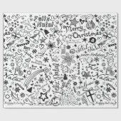 メリークリスマスの倍数の言語 ラッピングペーパー (フラット)