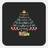 メリークリスマスの優しさは雪のようなもの スクエアシール (正面)