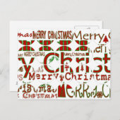 メリークリスマスの円の郵便はがき シーズンポストカード (正面/裏面)