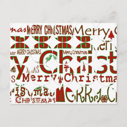 メリークリスマスの円の郵便はがき シーズンポストカード (正面)
