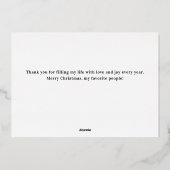 メリークリスマスの写真です。 箔シーズンカード (裏面)