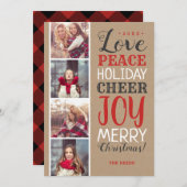 メリークリスマスの写真のコラージュの休日カード シーズンカード (正面/裏面)