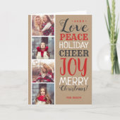 メリークリスマスの写真のコラージュの休日カード シーズンカード (正面)