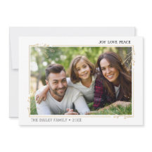 メリークリスマスの写真のモダンな休日の挨拶状