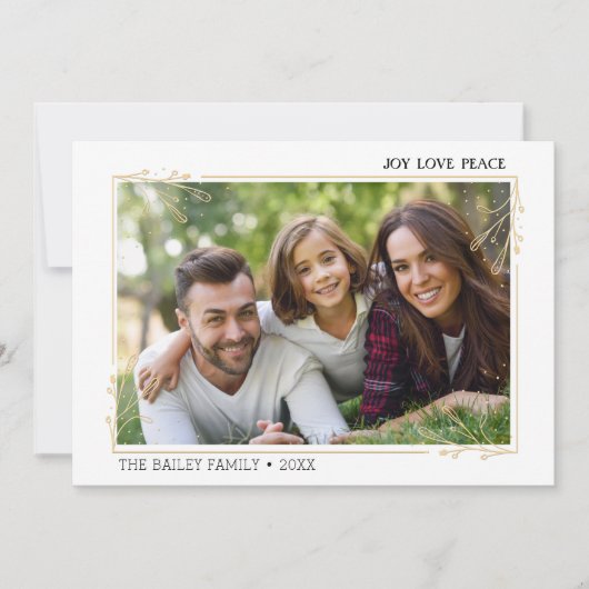 メリークリスマスの写真のモダンな休日の挨拶状 シーズンカード (正面)