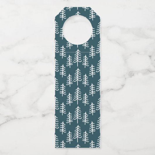 メリークリスマスの写真の素朴な農家 ボトルネックタグ (裏面)