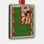メリークリスマスの写真の記念品のオーナメント メタルオーナメント (右)