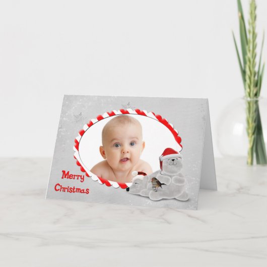 メリークリスマスの写真カード シーズンカード (正面)