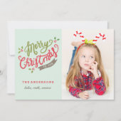 メリークリスマスの写真カード/愛らしく/かわいい シーズンカード (正面)