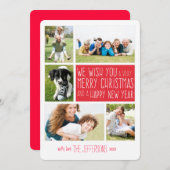 メリークリスマスの写真カード |祝日の写真の丁合い シーズンカード (正面/裏面)