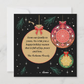 メリークリスマスの写真家族の友達がパーソナライズ シーズンカード (裏面)