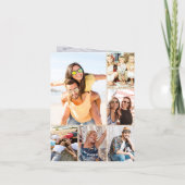 メリークリスマスの写真年レビューのベージュのラップ シーズンカード (裏面)